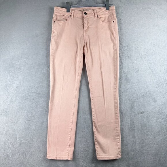 APT 9 Straight Capri Jeans Mid Rise Five Pockets Women's Peach Pink Size W30 - Picture 1 of 9